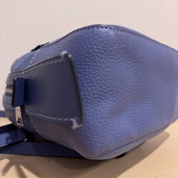 Coach Mini Charlie Rucksack Leather Backpack Blue Silver Hardware - Picture 7 of 13